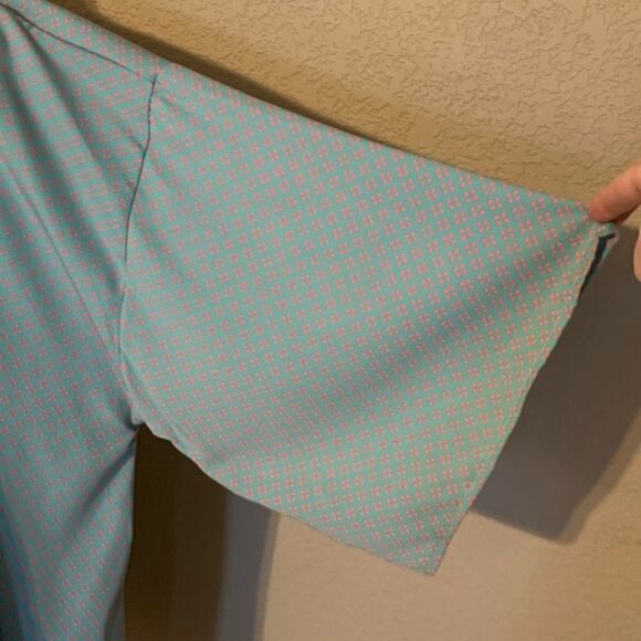 Primi Teal & Hot Pink Geometric Kimono S Swim Cov - Picture 8 of 10